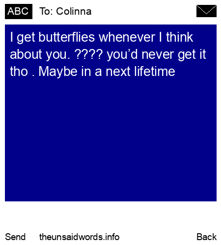 unsent message to Colinna