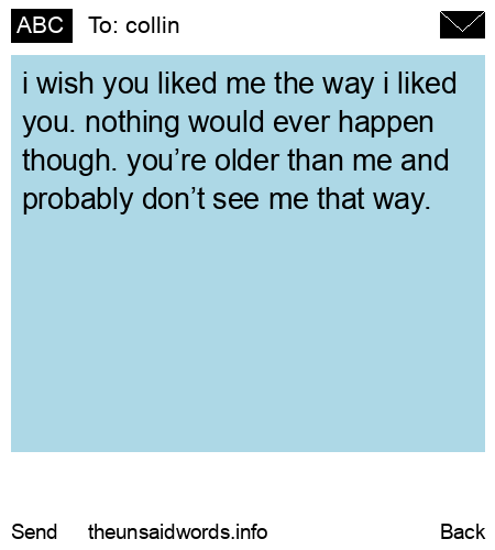 unsent message to collin