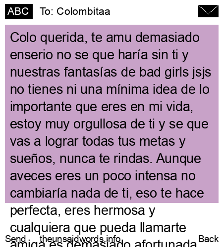 unsent message to Colombitaa