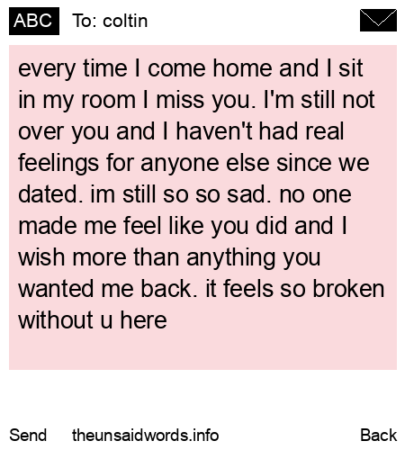 unsent message to coltin