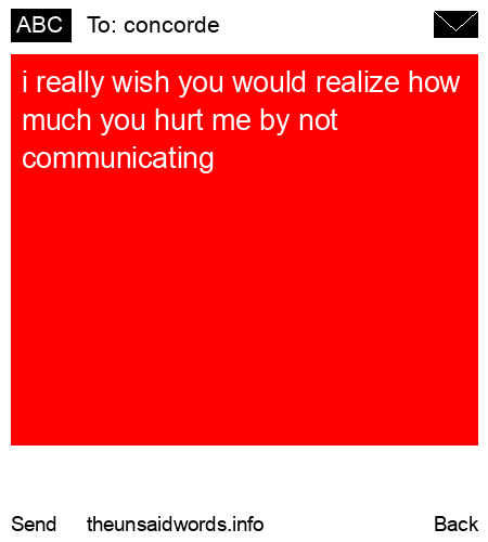 unsent message to concorde