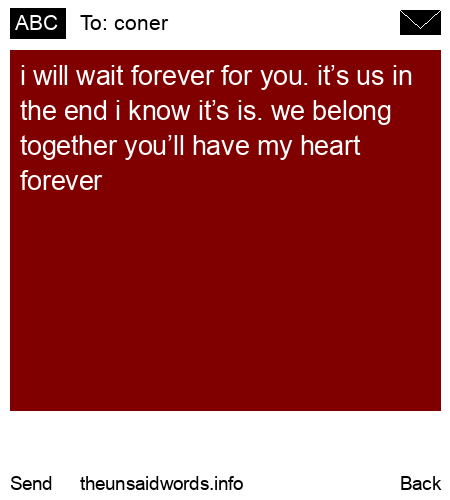unsent message to coner