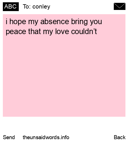 unsent message to conley