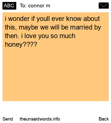 unsent message to connor m
