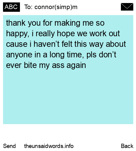 unsent message to connor(simp)m