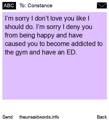 unsent message to Constance