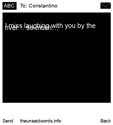 unsent message to Constantino
