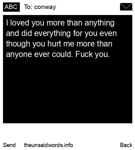 unsent message to conway
