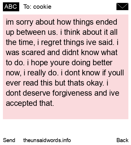 unsent message to cookie
