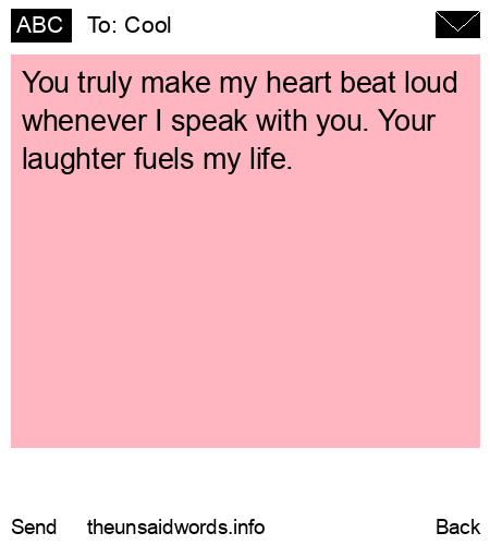 unsent message to Cool