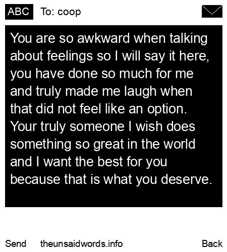 unsent message to coop