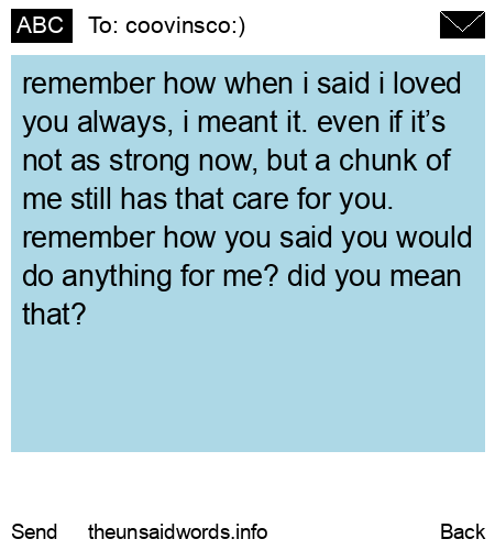 unsent message to coovinsco:)