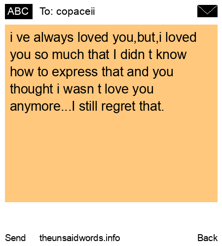 unsent message to copaceii