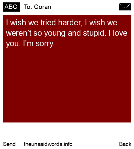 unsent message to Coran