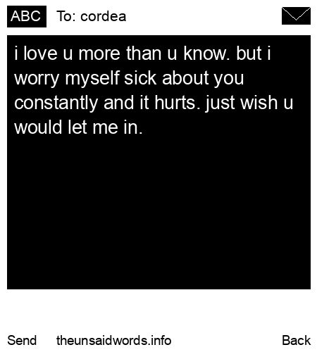 unsent message to cordea