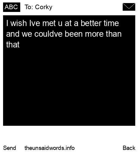 unsent message to Corky