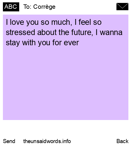 unsent message to Corrège