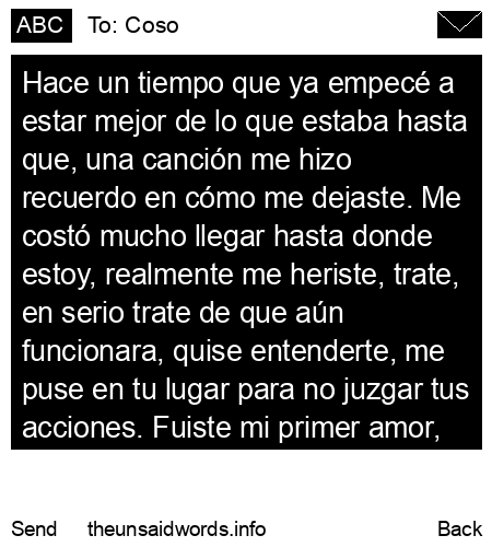 unsent message to Coso