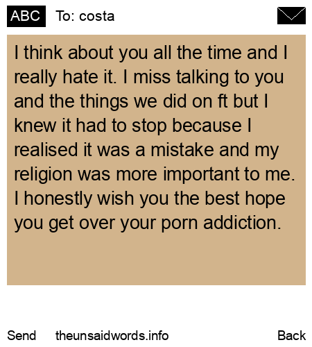 unsent message to costa