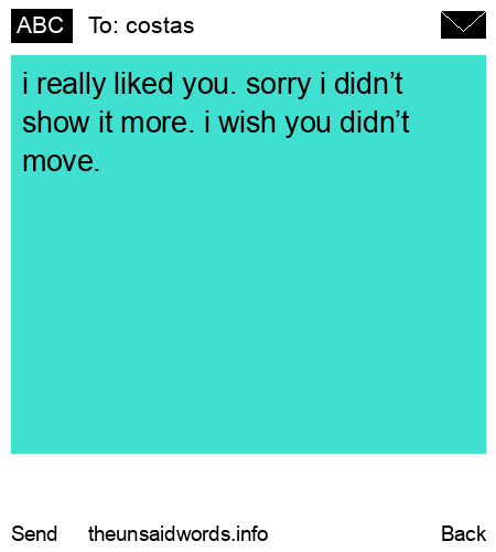 unsent message to costas