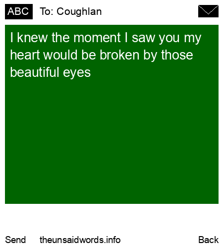 unsent message to Coughlan