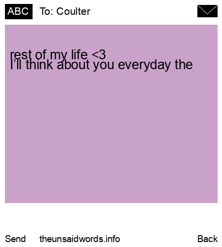 unsent message to Coulter 