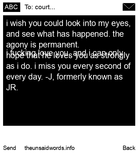 unsent message to court...