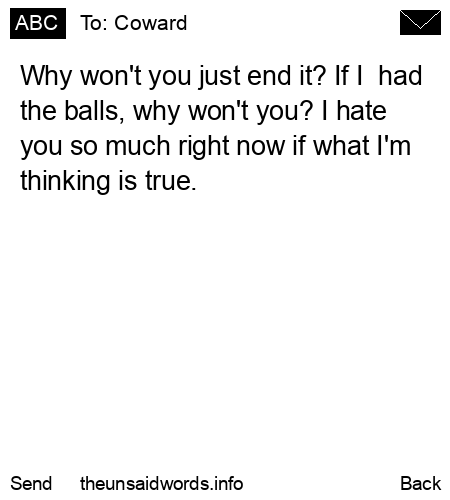 unsent message to Coward