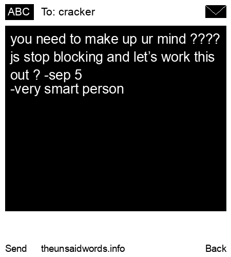 unsent message to cracker