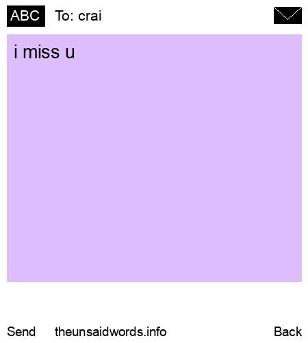 unsent message to crai