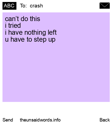 unsent message to  crash
