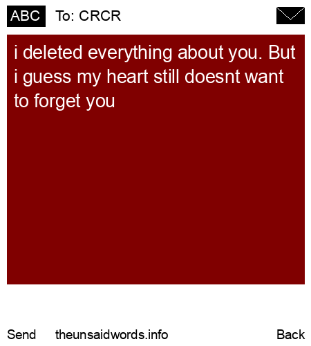 unsent message to CRCR