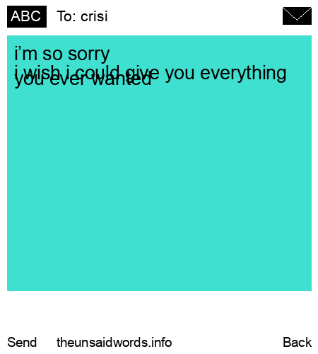 unsent message to crisi