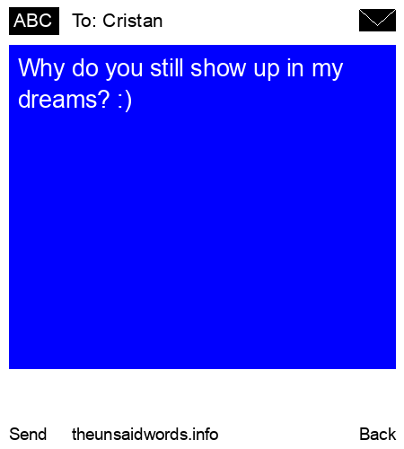 unsent message to Cristan