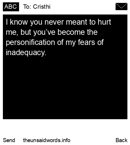 unsent message to Cristhi