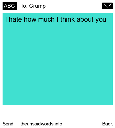 unsent message to Crump