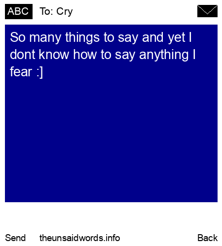 unsent message to Cry
