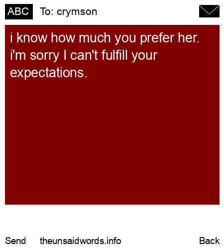 unsent message to crymson