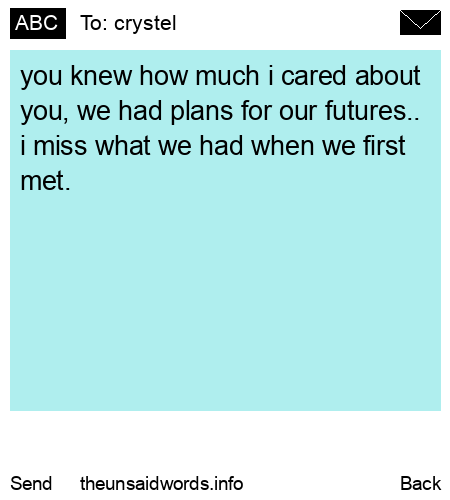 unsent message to crystel