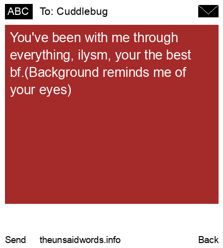 unsent message to Cuddlebug