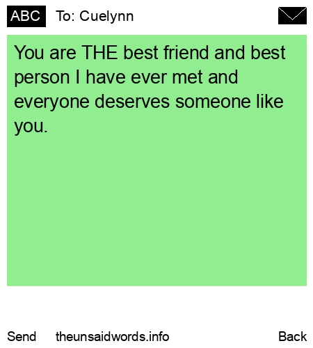 unsent message to Cuelynn