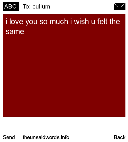 unsent message to cullum 