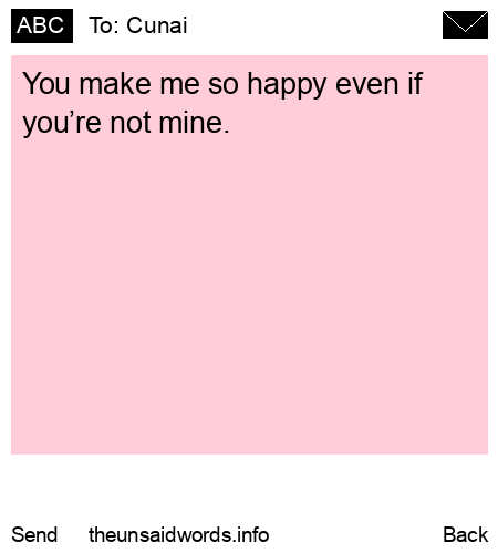 unsent message to Cunai