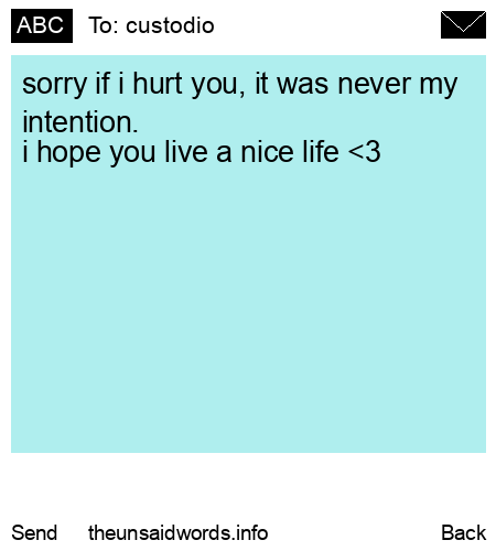 unsent message to custodio