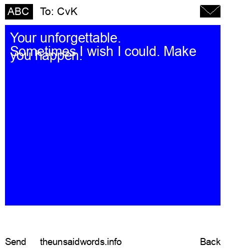 unsent message to CvK