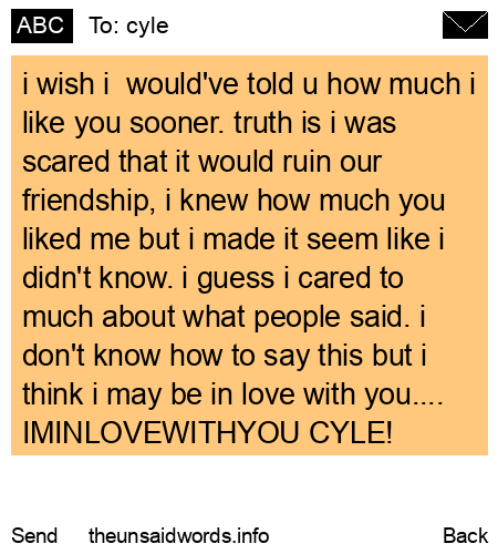 unsent message to cyle