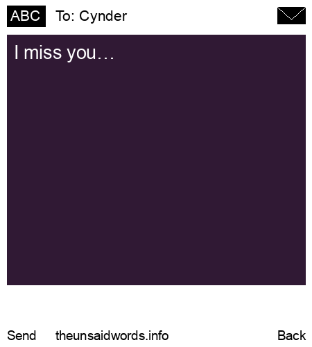 unsent message to Cynder