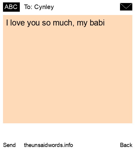 unsent message to Cynley