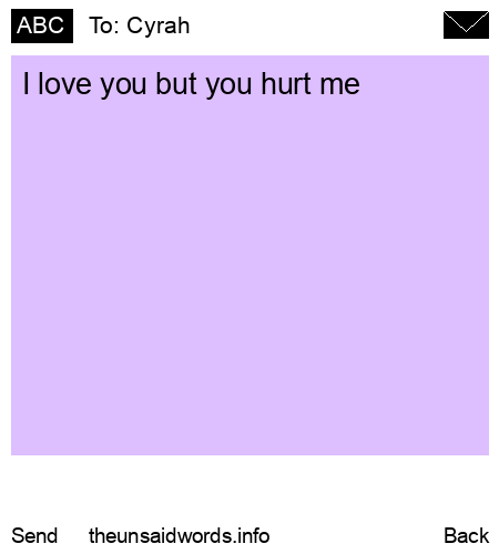unsent message to Cyrah