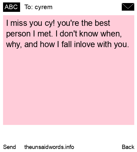 unsent message to cyrem